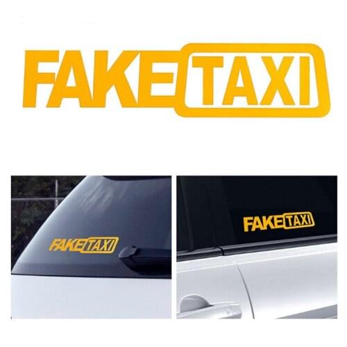 FAKE TAXI Reflective Stickers Funny Decals for Mercedes Benz A B C E S V M R CLS GLK CLK SLK GLE Class W168 W169 W176 W177