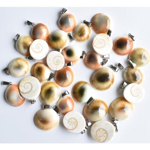 Wholesale50pcs/lot fashion natural shell stone Snail shape charms pendants for jewelry Accessories making free shipping