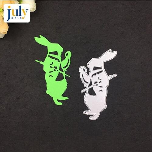 Julyarts Cutting Dies Carbon Steel Silver DIY Scrapbook Paper Album Big Rabbit Embossing Stencil Creative New Dies For Handwork