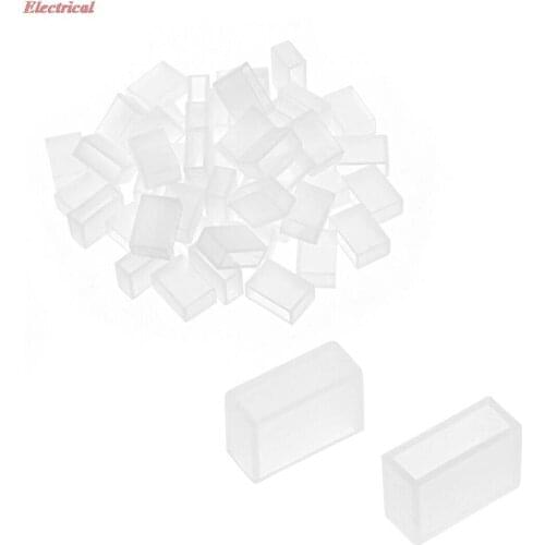 Silicone Plug Fit 5050 10mm Wide LED Tube Strip Light End Cap Cover White