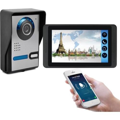 SmartYIBA Video Intercom System Max supp16G TF Car 7inch Video Doorbell Kit WIFI Wired/Wireless IR Night Vision Doorphone