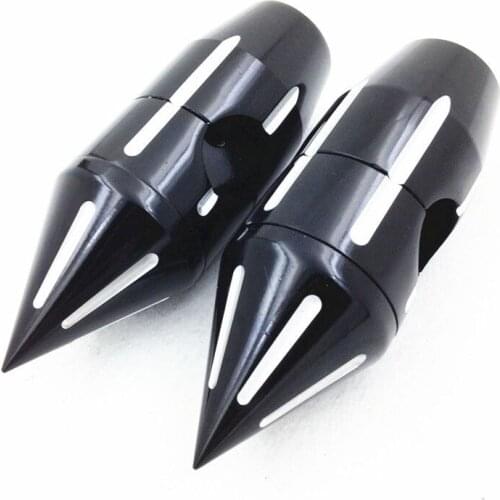 Universal Spike 2'' Rise Billet Black Handlebar Risers Motorcycle Cruiser Bobber Chopper Touring Atv Scooter Offroad Cafe Racer