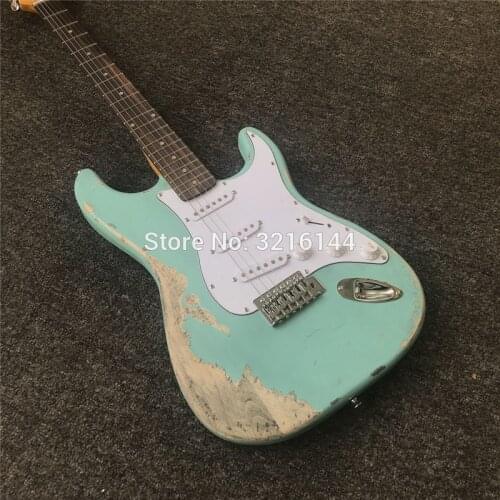 In stock. Manual do old guitars, , restore ancient ways relics electric guitar,Light green real photos, wholesale and retail