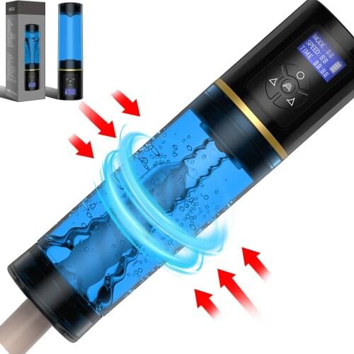 Penis Enlargement Vacuum Pump Water Bath Sucking Male Masturbator Penis Enlarge Delay Training Vacuum Pump For Men Adult Toys