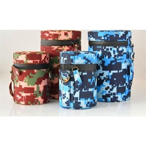 PU Leather Hard Camera Lens Pouch Bag Case For 5D2 5D3 5D4 6D 6D2 7D 7D2 650D 600D 700D D850 D800 D500 D5 D4 D4SProtective Case