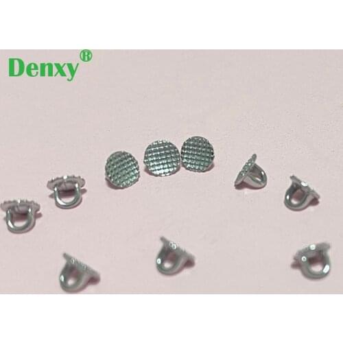 Denxy 30pcs Dental Orthodontic MIM Lingual Button Dental Direct Bond Eyelet Special button Dental Attachments Ortho brackets