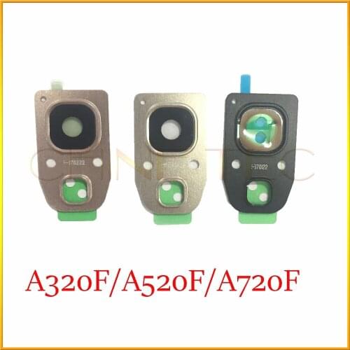 1set original new for Samsung Galaxy A3 A5 A7 2017 A320F A520F A720F Rear Camera Ring Holder Frame Lens Cover+Lens glass