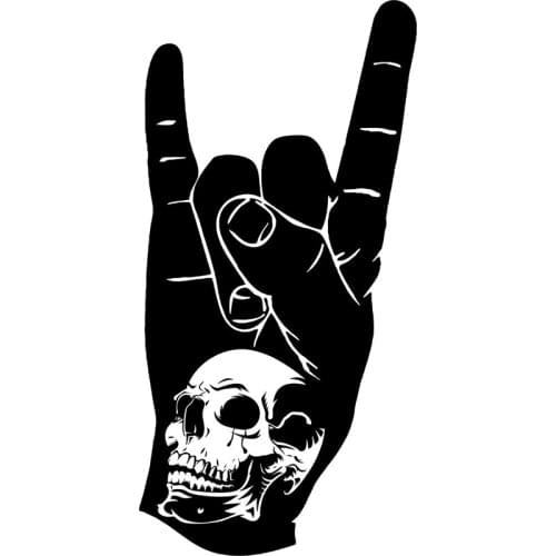 10cm*20cm Skull Hand Rock N Roll Personality Funny Vinyl Decal Car Stickers S6-3259