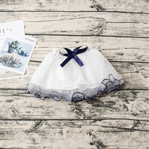 2020 Girls pettiskirt baby tutu skirts toddler infant short cake skirt Pearl children princess Wavy white tulle puffy skirts