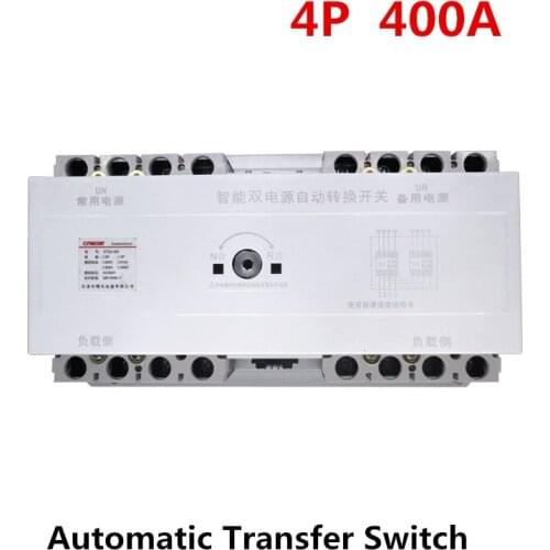 4P 400A Dual Power Automatic Transfer Switch CB Type 3 phases industry grade 380vac ATS ATES