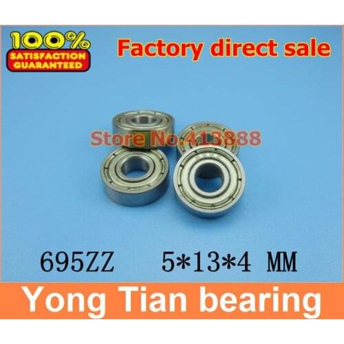 500pcs free shipping thin wall deep groove ball bearing 695ZZ 5*13*4 mm