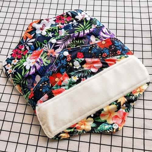 Reusable almohadilla sanitaria Bamboo Sanitary Cloth Pads Regular Flow pads Health higiene feminina Menstrual Pad