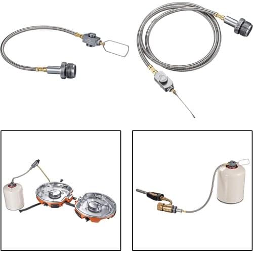 Outdoor Camping Gas Stove Propane Refill Adapter Tank Adaptor Gas Stove Adapter Hose Connector Regulator Converter Accessories