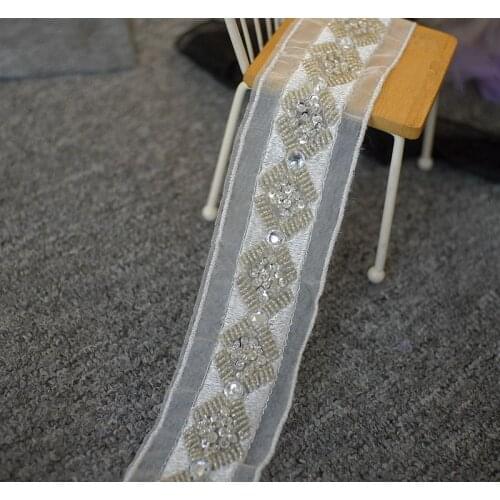 Diy retro handmade beaded lace clothing accessories beaded lace waist collar cuffs clothes decoration accessories