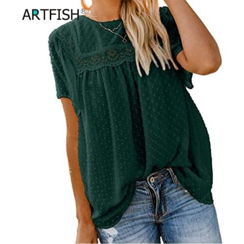 Artfish Womens Chiffon Blouses