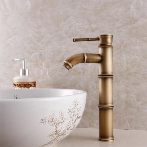 BECOLA free shipping basin faucet antique bronze antique bathroom tap deck mounted brass faucet GZ-8024