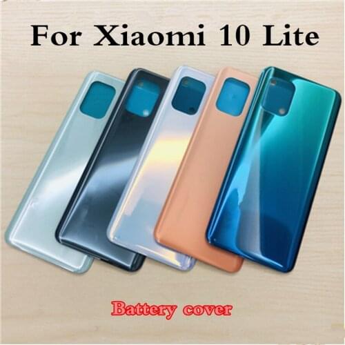 For Xiaomi Mi 10 Lite Battery Cover Door Back Glass For Mi10 Lite 5G Rear Housing Door Case Battery Cover Replacement Parts