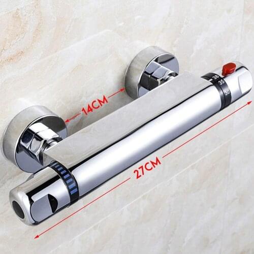 BHTS-Chrome Thermostatic Bar Shower Mixer Valve Anti Scald Tap