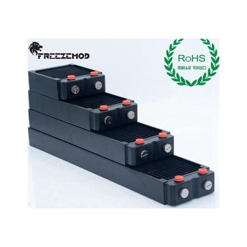 FREEZEMOD TSRP-HP65-480 CPU Heat Sink Computer PC Water Cooler Copper Radiator 3 Layers 65MM Thick Copper Fins Five Holes G1/4