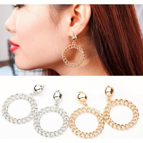 2019 Fashion Trendy Round Dangle Earrings Bijoux Jewelry Drop Earrings Accessories Gift For Woman Girl