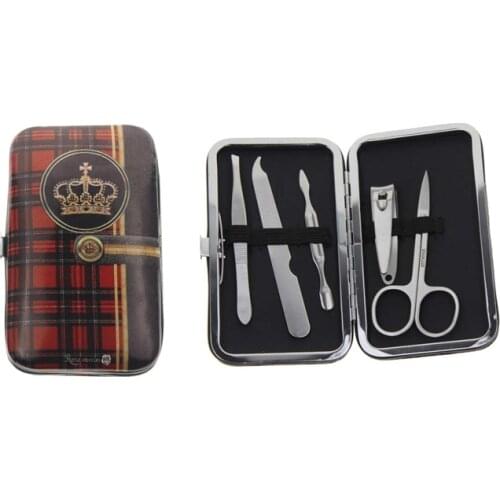 5 in 1 Soft Cover Travel Home Manicure Set Kit Tools For Women Men Girl Boy Holiday Birthday Christmas Gift Present