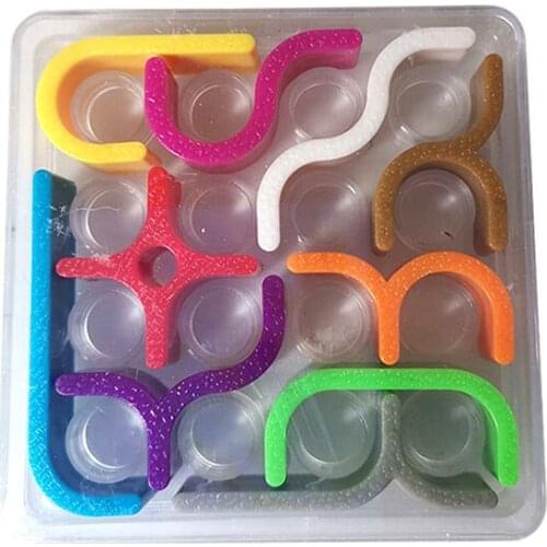 New Arrival Creative DIY Colorful Crazy Curves 3D Puzzle Intelligent Game Release Toys For Kids Adult