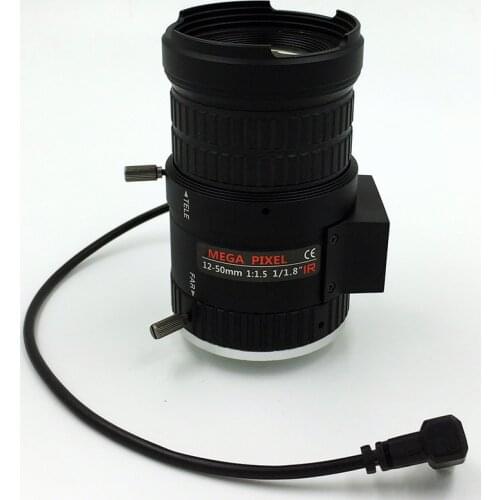 Smart Security Survillience Lens 4X vari-focal 1/1.8" 4K 12~50mm manual focal and zoom lens DC-iris F#1.5 CS mount lens