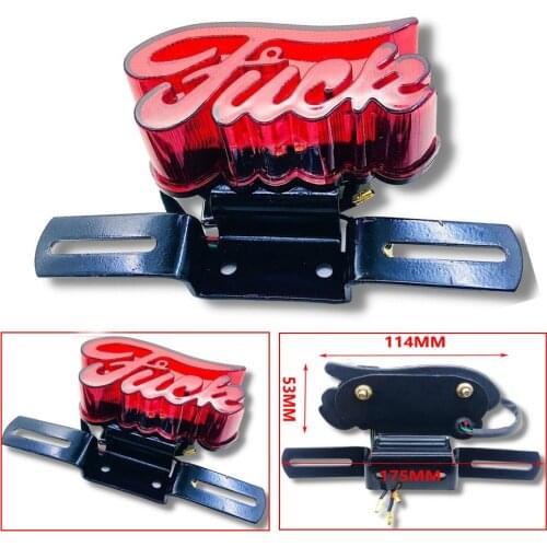 Universal Motorcycle Retro Red Taillight Brake Stop Lamp License Plate Indicator Rear Flashers For Softail Custom Chopper Bobber