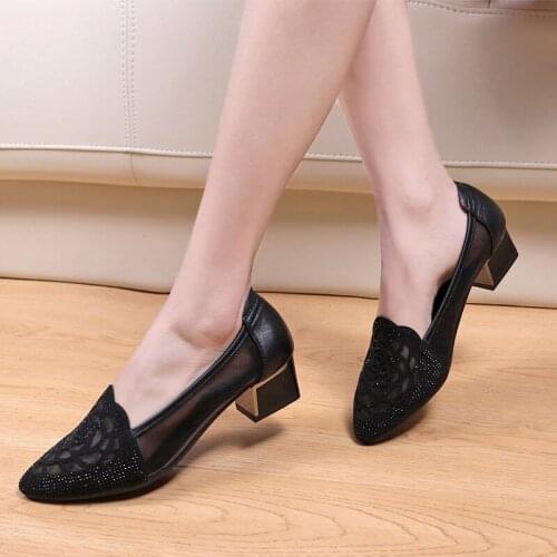 2020 Spring Summer Fashion Womens Hollow Mesh Sandals Lace Dance Shoes Woman Low Heels Casual Shoes Women Sexy Party Shoes