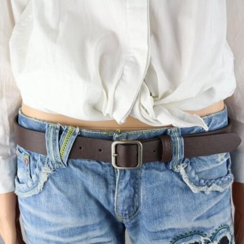2020 New Casual Belt Women Fashion Square Buckle Pin Buckle Belt Ladies Japanese Buckle Pants Belt Korean Version