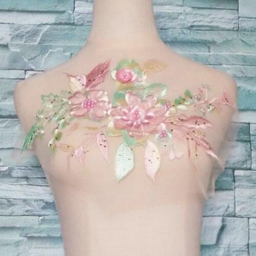 1pc Beautiful Flower Applique Embroidered Sew on Patches For Clothes Dress Fashion Sticker Diy Decoration Repair High Quality