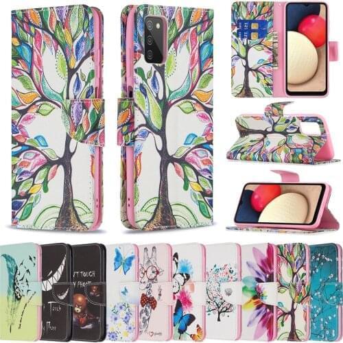 100Pcs/lot Printed Patterns Flip Phone Case For Samsung Galaxy A22 A82 A03S 5G
