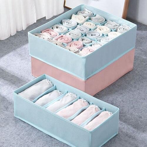 3Pcs/Set Super Practical Fashion Home Foldable Storage Bra Underwear Organizer Closet Drawer Divider Non-woven Storage Box