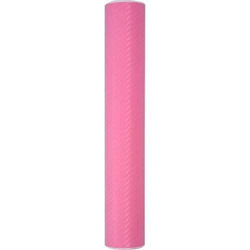 30*200CM 3D Carbon Fiber Vinyl Wrap Roll Film Sticker Decal Car Home Wallpaper Pink