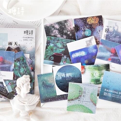 45pcs/lot Rain Season Kawaii Mini Paper Sticker Decoration Diy Ablum Diary Scrapbooking Label Sticker