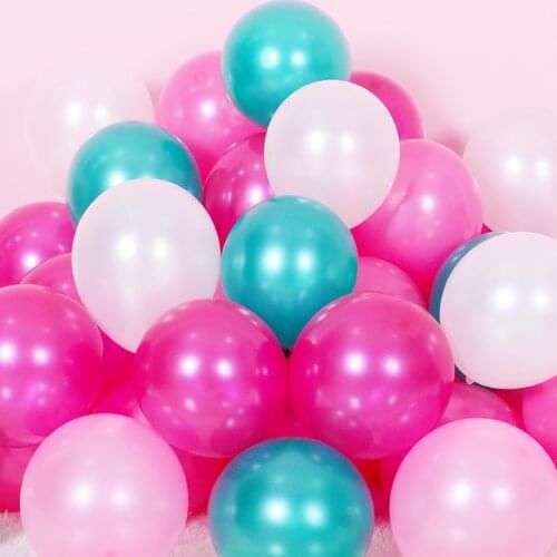 50pcs/lot 10" 1.5g Pearl Pink White Latex Balloons Happy New Year Celebration Wedding Decor Happy Birthday Party Globos Supplies