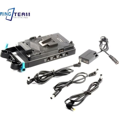 LP-E17 Dummy Battery DR-E18 DC Coupler+ V Mount Plate for Canon EOS RP 200D 250D T6s 760D T6i 750D X8i 8000D SL2 SL3