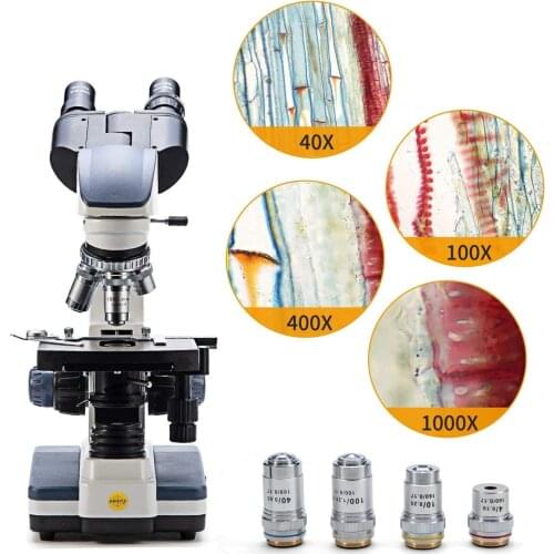 Biological Binocular Microscope----SWIFT 40x-2500x Durchlicht Tierarzt Klinisches Binokular Mikroskop Researcher