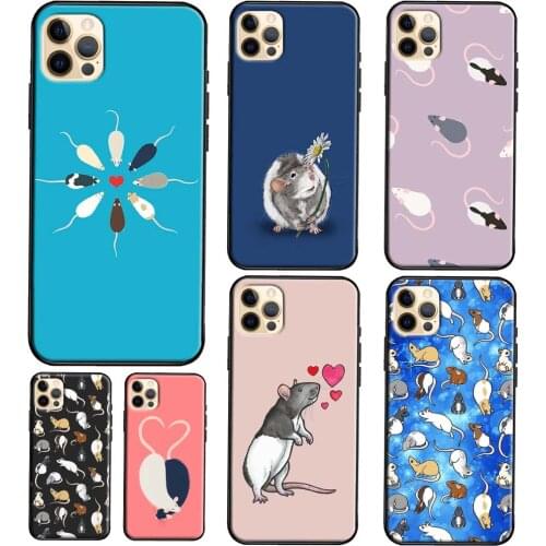 Mouse Rat For iPhone 12 Pro Max mini Case For iPhone 11 Pro Max XS X XR SE 2020 6S 7 8 Plus Cover