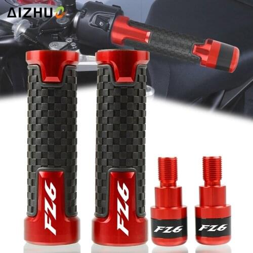 CNC Aluminum FOR YAMAHA FZ6 FAZER R 2014-2016 2015 Motorcycle Accessories Handlebar Grips Handle Bar Cap End 7/8"22mm FZ6 LOGO