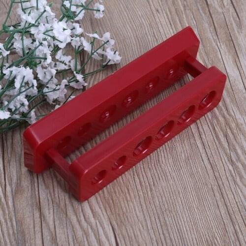 1pcTest Tube Holder 6 Hole Plastic Rack Red Stand Burette Stand Shelf Laboratory L4MD