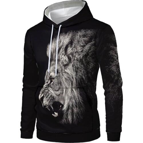Hot Sales 3D Printed Tiger Men Hoodies Fashion Styles Males Wholesale