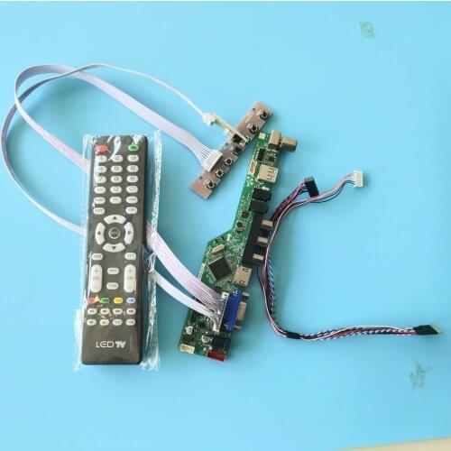 Kit for LP173WD1(TL)(D3) 40pin LVDS Controller board driver remote VGA TV AV HDMI-compatible USB 17.3" 1600X900 LCD LED panel
