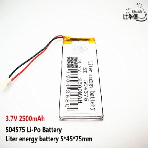5pcs Liter energy battery Good Qulity 3.7V,2500mAH,504575 Polymer lithium ion / Li-ion battery for TOY,POWER BANK,GPS,mp3,mp4
