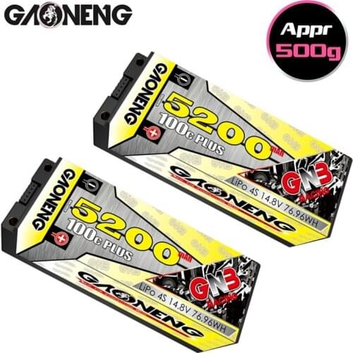 GNB 14.8v 5200mAh 100C PLUS LiPo Battery For Remote Control Car Racing Spare Parts With Shell Upgrade LiHV 4S Battery