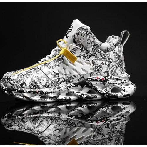 Male Vulcanized Sneakers Lightweight Men Shoes Fad New Men Vulcanize Shoes Trend Men Sneakers High-top Shoes Zapatos Hombre