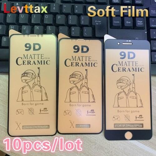 10pcs 9D Soft Matte Ceramic Film For XS Max X 8 7 6 Plus SE2020 Anti-fingerprint Screen Protector For iPhone 12 Mini 11 Pro XR