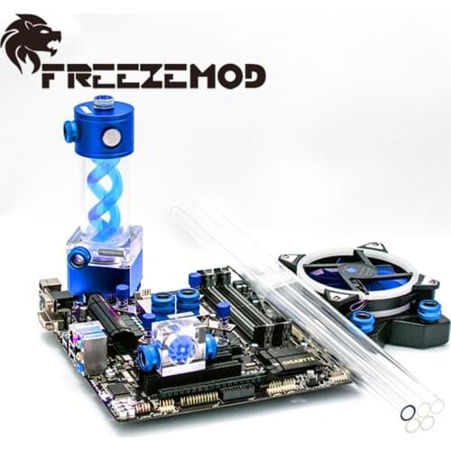 FREEZEMOD DNA Reservoir Acrylic Pipe Set Water Cooler Kit Hard Tube Professinal Water Cooling MOD RGB Fan CPU Block Bundle Rigid