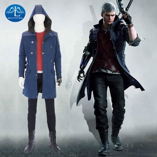 New Game DMC 5 Cosplay Costume Men Nero Costume Halloween Costumes For Men Full Set Game Suit For Men Custom Made