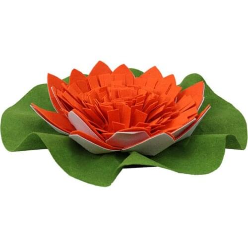 New Dog Snuffle Mat Lotus Shape Sniffing Pad Blanket IQ Foraging Skills Training Slow Feeder Food Feeding Mat Puzzle Toy